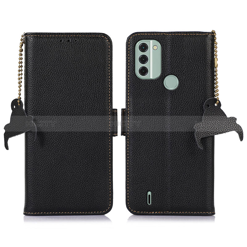 Coque Portefeuille Livre Cuir Etui Clapet A10D pour Nokia C31 Noir Plus