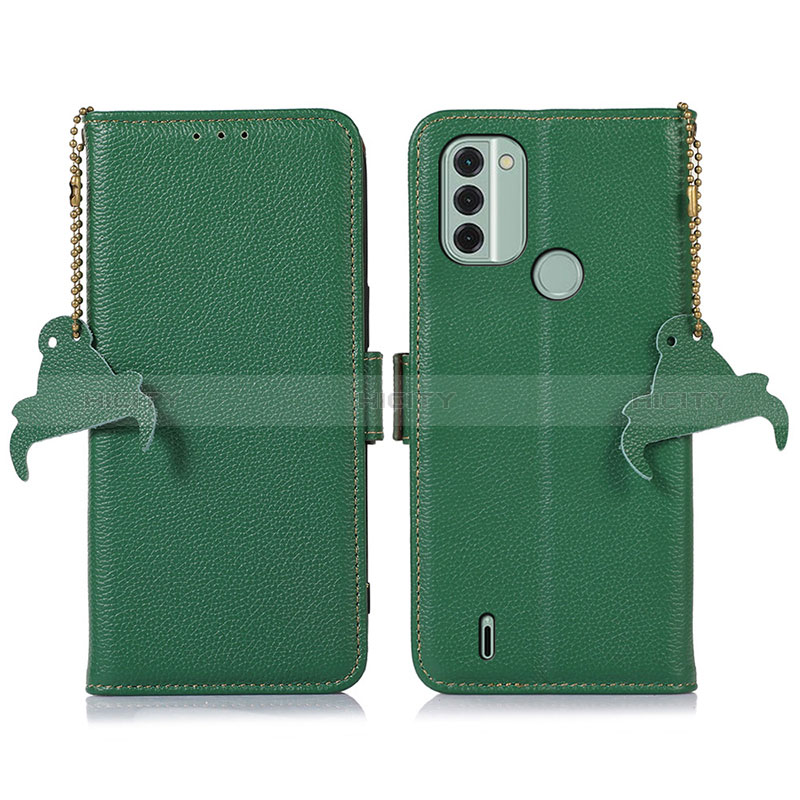 Coque Portefeuille Livre Cuir Etui Clapet A10D pour Nokia C31 Vert Plus