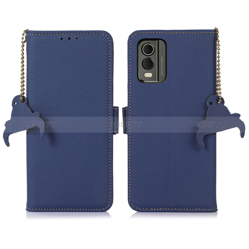 Coque Portefeuille Livre Cuir Etui Clapet A10D pour Nokia C32 Bleu Plus