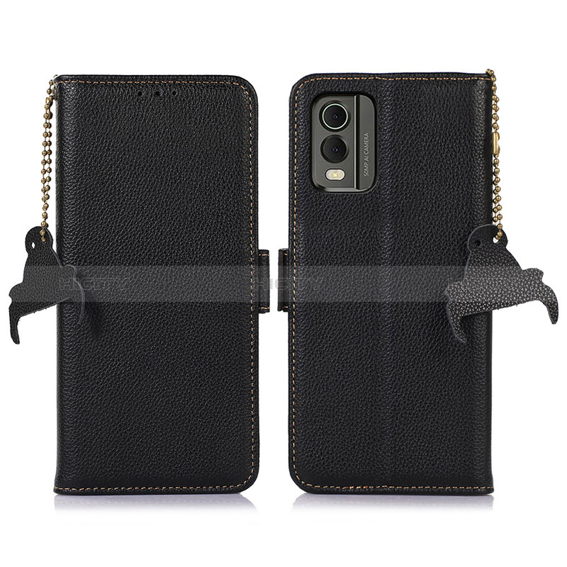 Coque Portefeuille Livre Cuir Etui Clapet A10D pour Nokia C32 Noir Plus