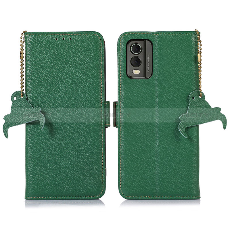 Coque Portefeuille Livre Cuir Etui Clapet A10D pour Nokia C32 Vert Plus