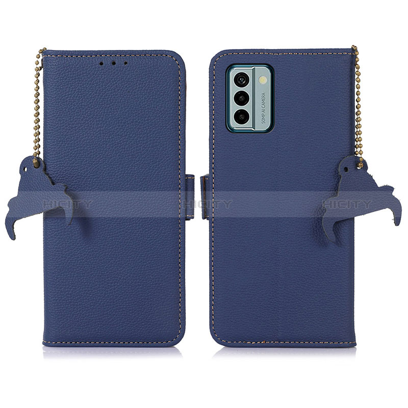 Coque Portefeuille Livre Cuir Etui Clapet A10D pour Nokia G22 Bleu Plus