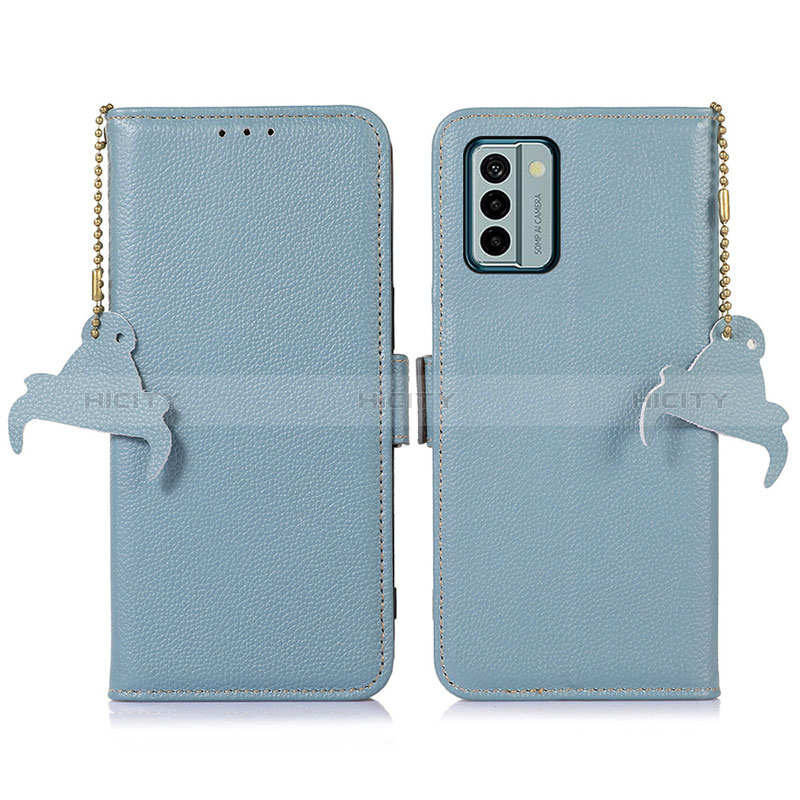 Coque Portefeuille Livre Cuir Etui Clapet A10D pour Nokia G22 Bleu Clair Plus