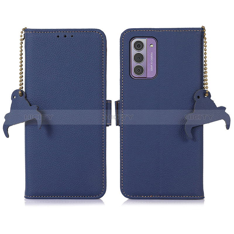 Coque Portefeuille Livre Cuir Etui Clapet A10D pour Nokia G310 5G Bleu Plus