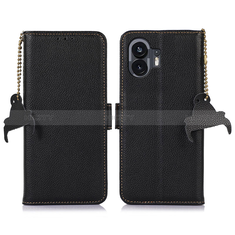 Coque Portefeuille Livre Cuir Etui Clapet A10D pour Nothing Phone 2 Noir Plus