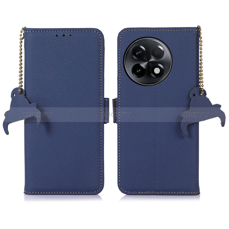 Coque Portefeuille Livre Cuir Etui Clapet A10D pour OnePlus 11R 5G Bleu Plus