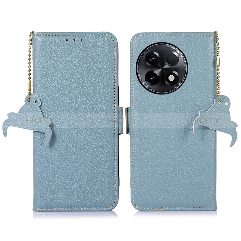 Coque Portefeuille Livre Cuir Etui Clapet A10D pour OnePlus Ace 2 5G Bleu Clair Plus