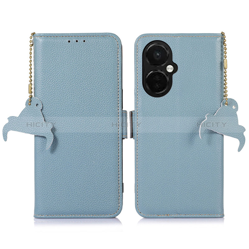 Coque Portefeuille Livre Cuir Etui Clapet A10D pour OnePlus Nord CE 3 5G Bleu Clair Plus