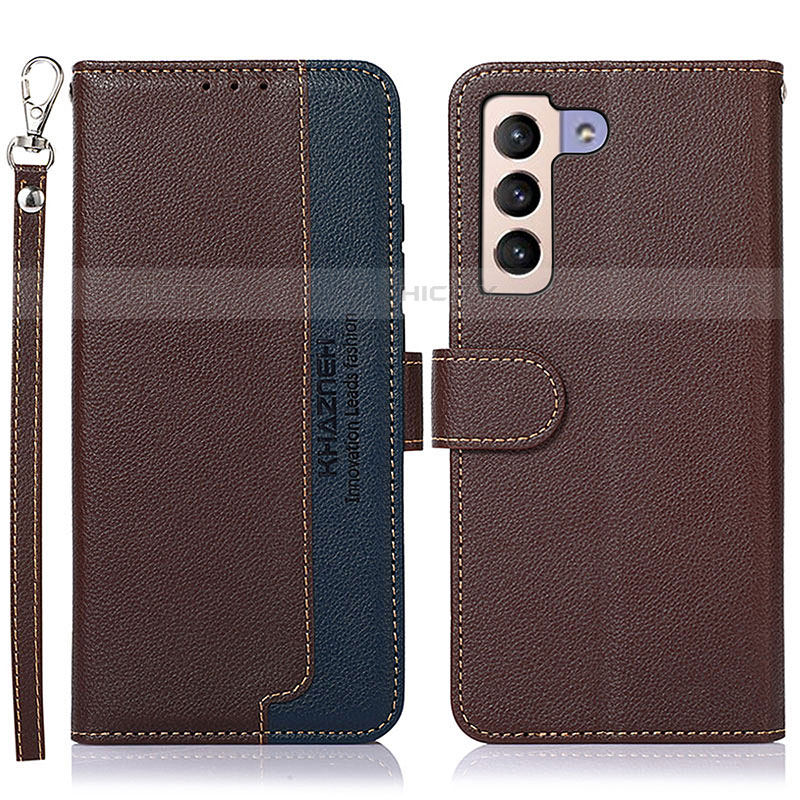 Coque Portefeuille Livre Cuir Etui Clapet A10D pour Samsung Galaxy S21 Plus 5G Marron Plus