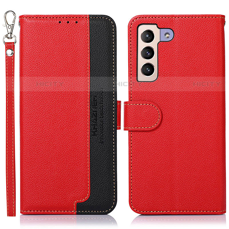 Coque Portefeuille Livre Cuir Etui Clapet A10D pour Samsung Galaxy S21 Plus 5G Rouge Plus