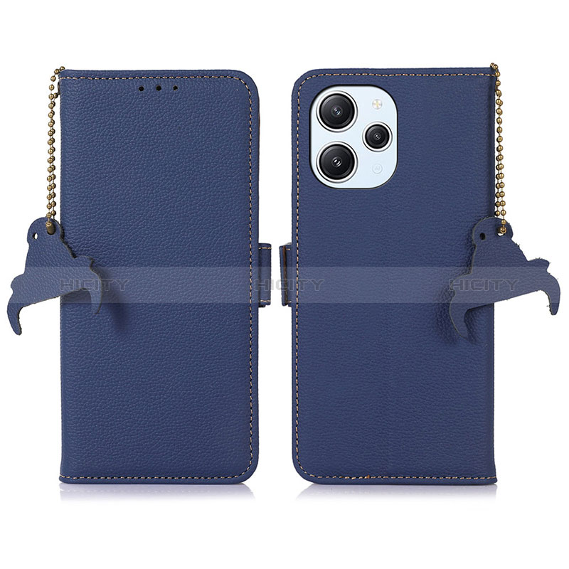 Coque Portefeuille Livre Cuir Etui Clapet A10D pour Xiaomi Redmi 12 4G Bleu Plus