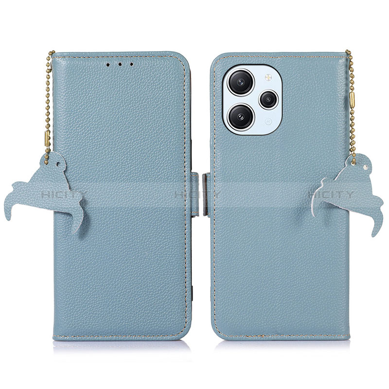 Coque Portefeuille Livre Cuir Etui Clapet A10D pour Xiaomi Redmi 12 4G Bleu Clair Plus