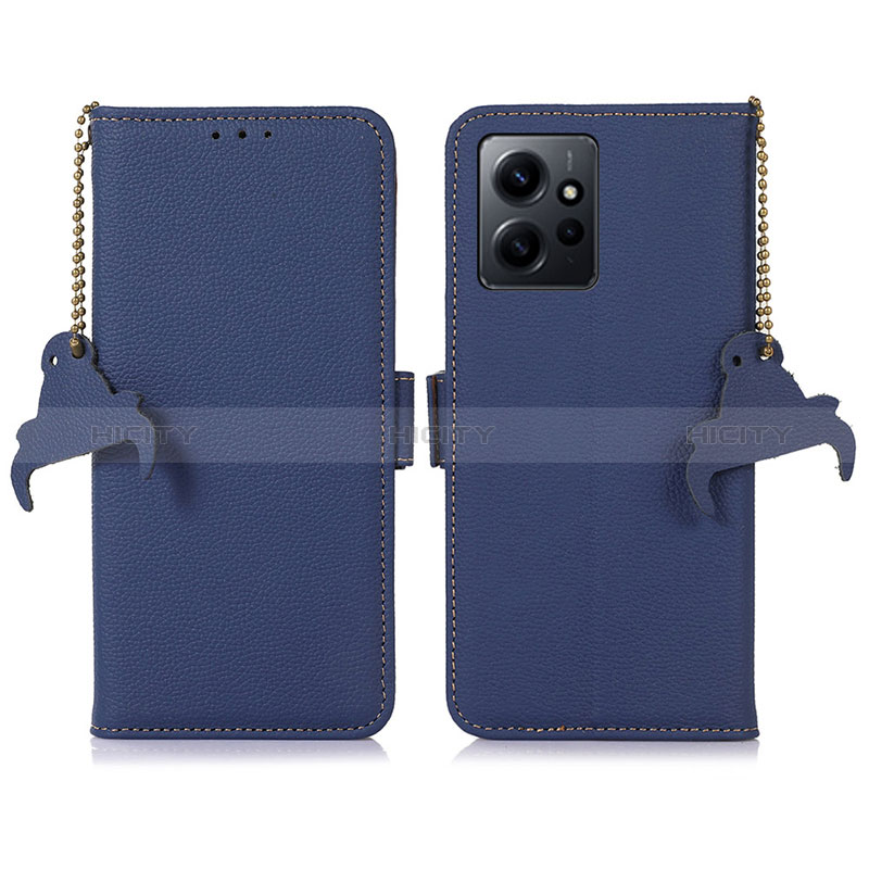 Coque Portefeuille Livre Cuir Etui Clapet A10D pour Xiaomi Redmi Note 12 4G Bleu Plus