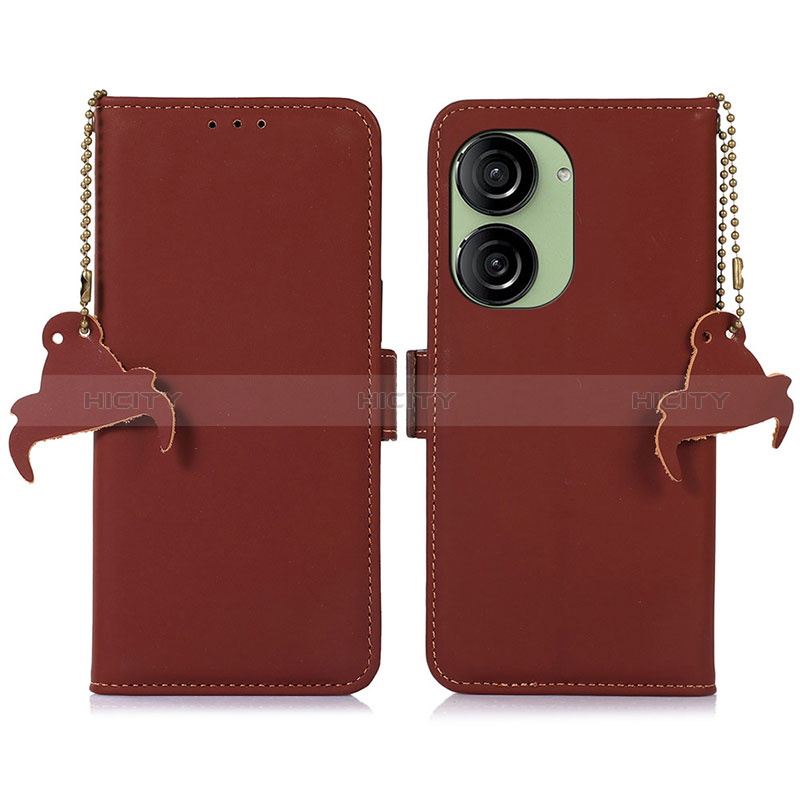 Coque Portefeuille Livre Cuir Etui Clapet A11D pour Asus ZenFone 10 Marron Plus