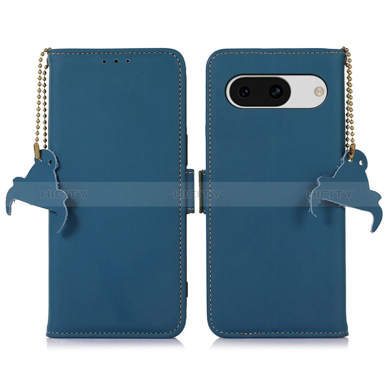 Coque Portefeuille Livre Cuir Etui Clapet A11D pour Google Pixel 8a 5G Bleu Plus