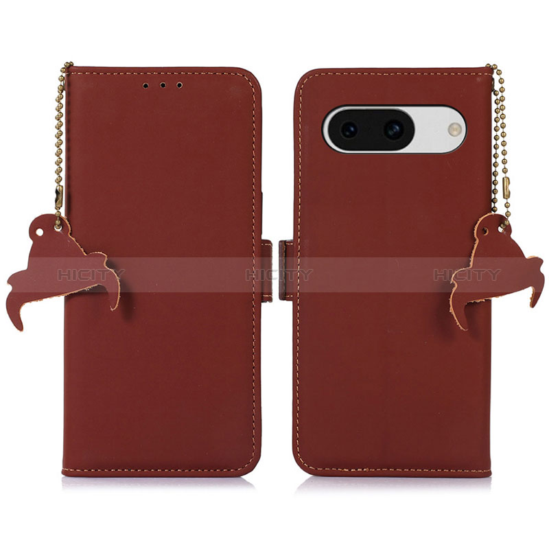 Coque Portefeuille Livre Cuir Etui Clapet A11D pour Google Pixel 8a 5G Marron Plus