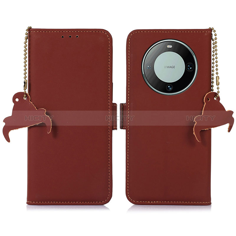 Coque Portefeuille Livre Cuir Etui Clapet A11D pour Huawei Mate 60 Marron Plus