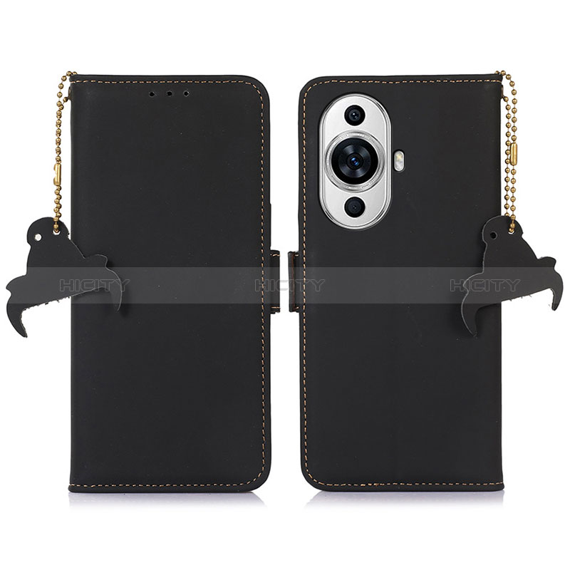 Coque Portefeuille Livre Cuir Etui Clapet A11D pour Huawei Nova 11 Noir Plus