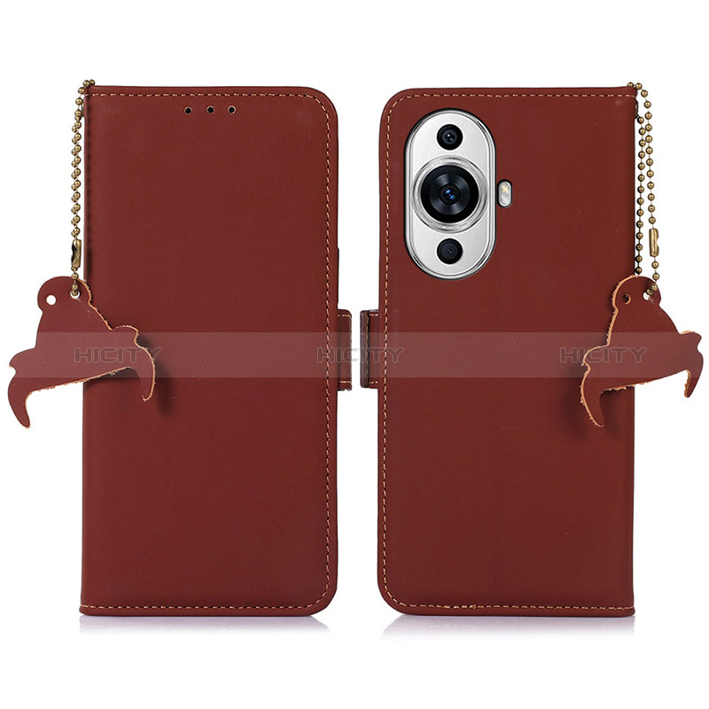 Coque Portefeuille Livre Cuir Etui Clapet A11D pour Huawei Nova 11 Ultra Marron Plus