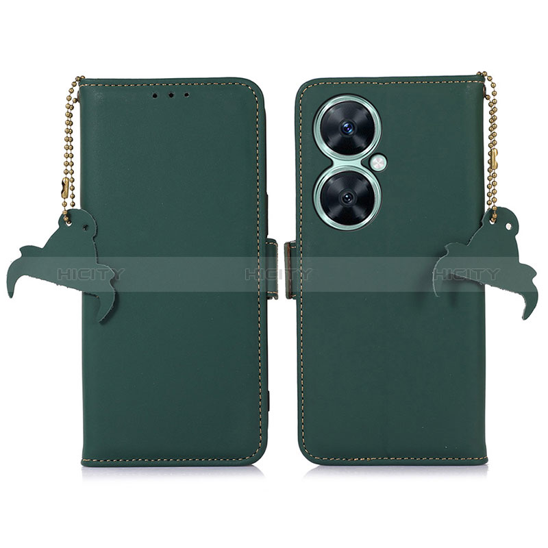 Coque Portefeuille Livre Cuir Etui Clapet A11D pour Huawei Nova 11i Vert Plus