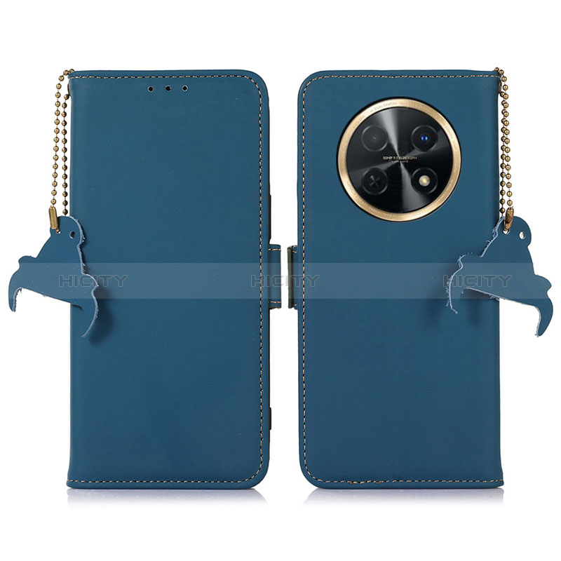 Coque Portefeuille Livre Cuir Etui Clapet A11D pour Huawei Nova Y91 Bleu Plus