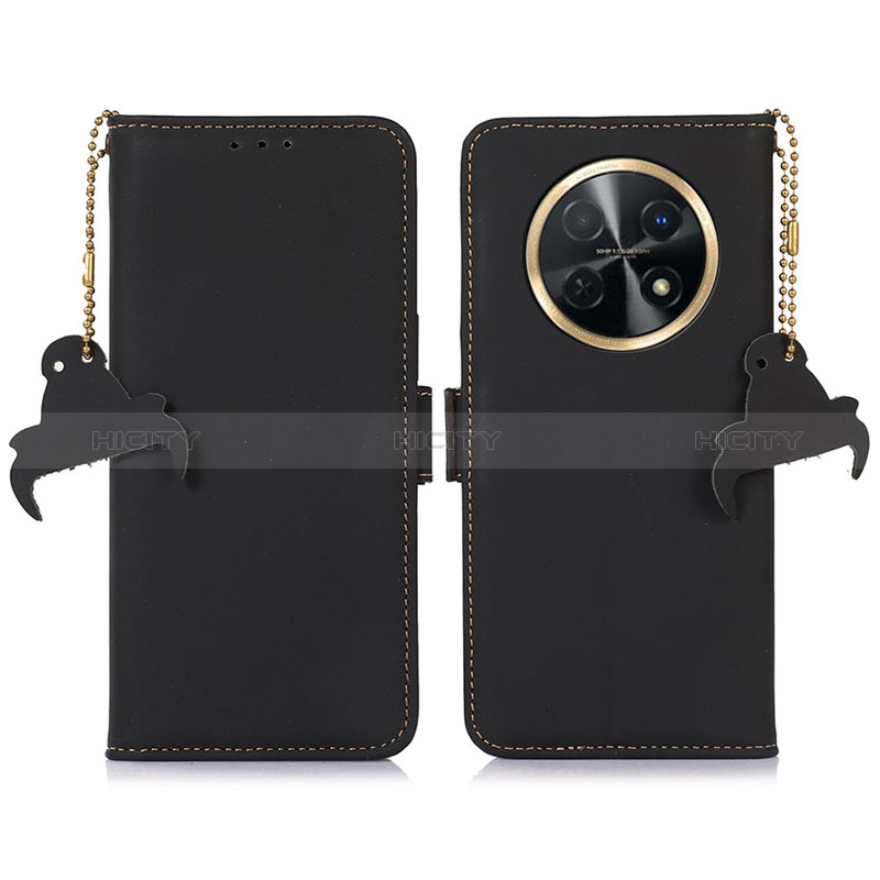 Coque Portefeuille Livre Cuir Etui Clapet A11D pour Huawei Nova Y91 Noir Plus