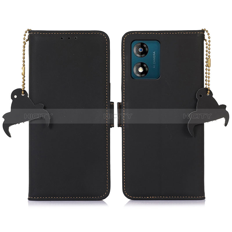 Coque Portefeuille Livre Cuir Etui Clapet A11D pour Motorola Moto E13 Noir Plus