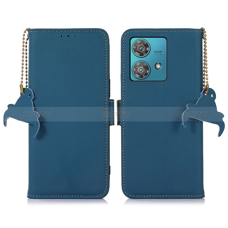 Coque Portefeuille Livre Cuir Etui Clapet A11D pour Motorola Moto Edge 40 Neo 5G Bleu Plus