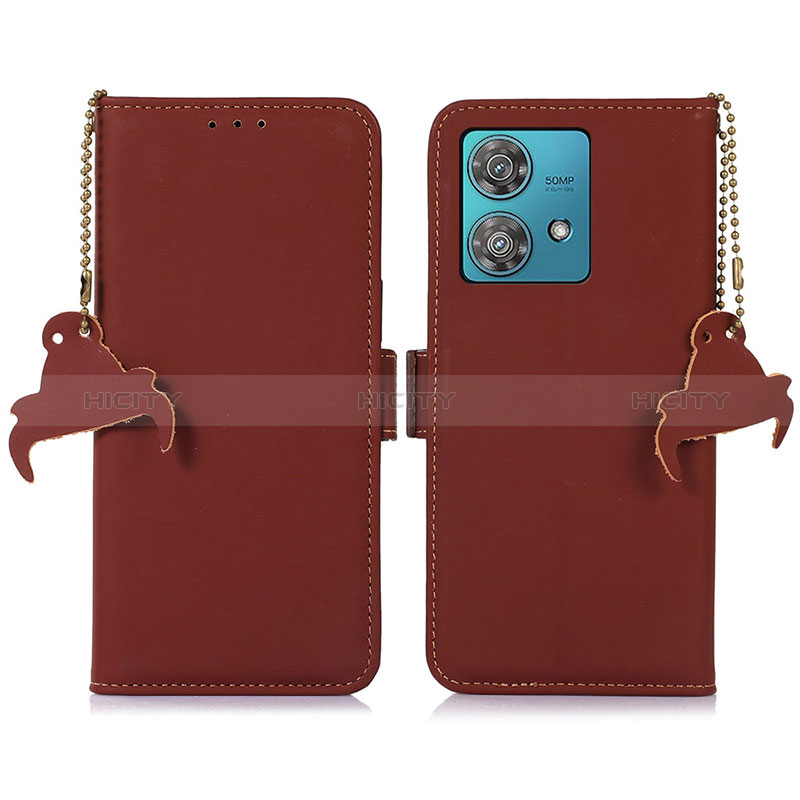 Coque Portefeuille Livre Cuir Etui Clapet A11D pour Motorola Moto Edge 40 Neo 5G Marron Plus