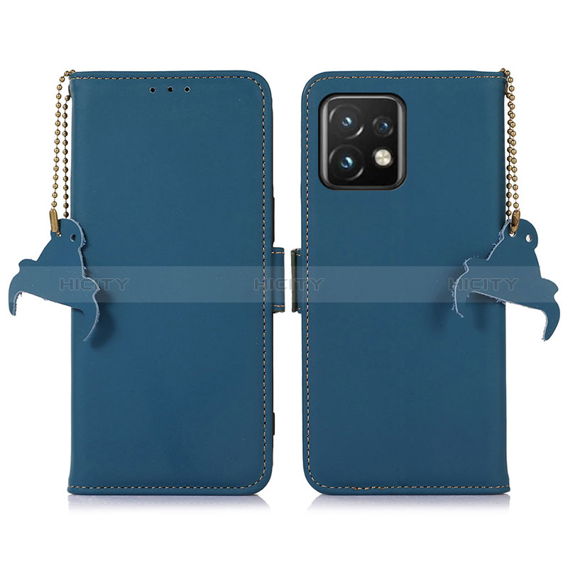 Coque Portefeuille Livre Cuir Etui Clapet A11D pour Motorola Moto Edge 40 Pro 5G Bleu Plus