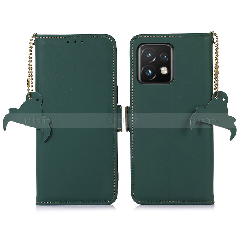 Coque Portefeuille Livre Cuir Etui Clapet A11D pour Motorola Moto Edge 40 Pro 5G Vert Plus