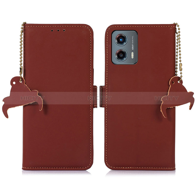 Coque Portefeuille Livre Cuir Etui Clapet A11D pour Motorola Moto G 5G (2023) Marron Plus