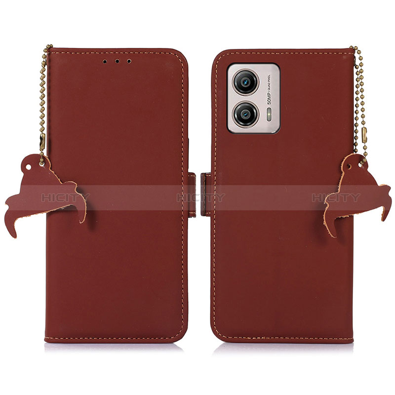 Coque Portefeuille Livre Cuir Etui Clapet A11D pour Motorola Moto G53 5G Marron Plus