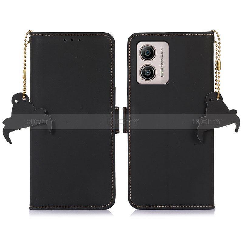 Coque Portefeuille Livre Cuir Etui Clapet A11D pour Motorola Moto G53 5G Noir Plus