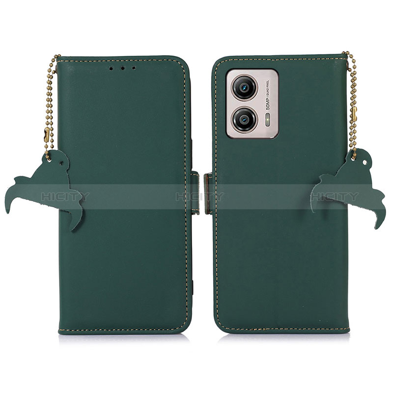 Coque Portefeuille Livre Cuir Etui Clapet A11D pour Motorola Moto G53 5G Vert Plus