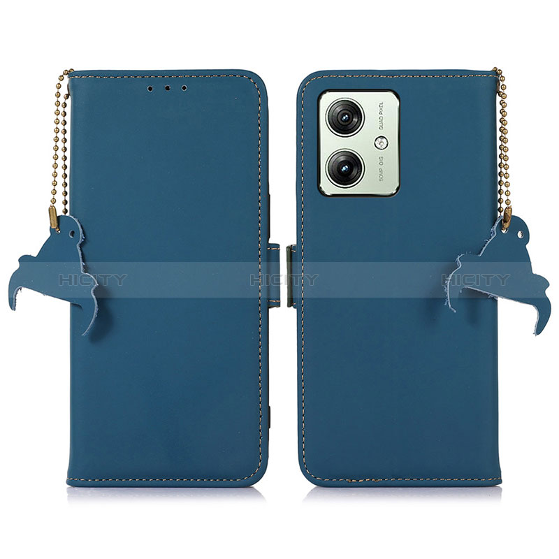 Coque Portefeuille Livre Cuir Etui Clapet A11D pour Motorola Moto G54 5G Bleu Plus