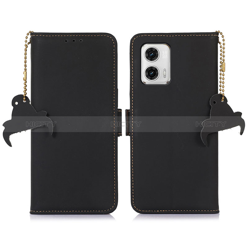 Coque Portefeuille Livre Cuir Etui Clapet A11D pour Motorola Moto G73 5G Noir Plus