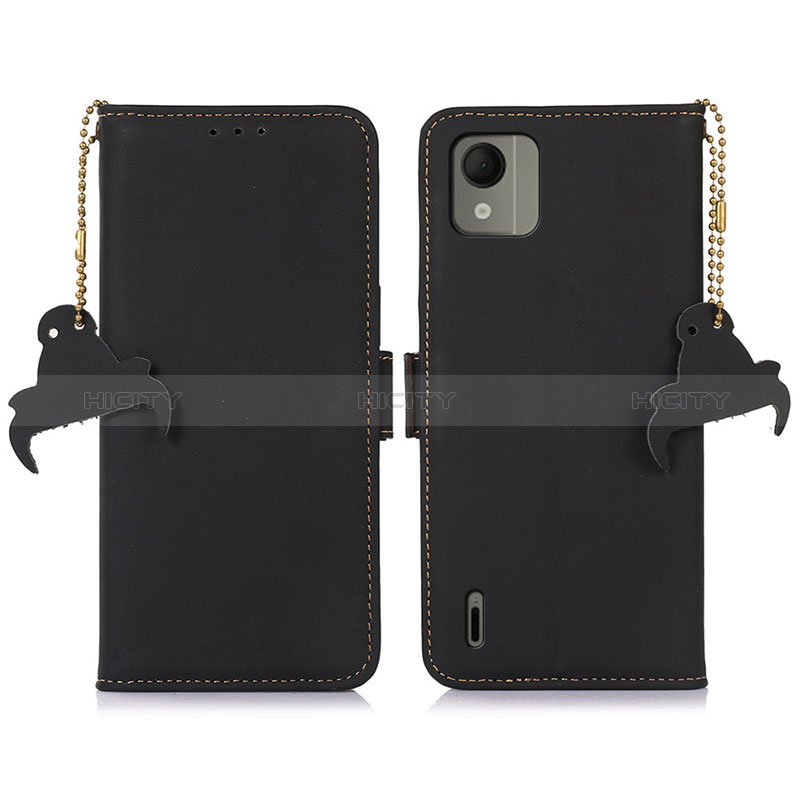 Coque Portefeuille Livre Cuir Etui Clapet A11D pour Nokia C110 Noir Plus