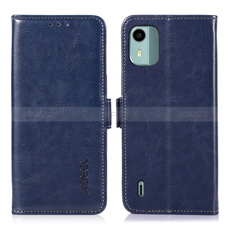 Coque Portefeuille Livre Cuir Etui Clapet A11D pour Nokia C12 Bleu Plus