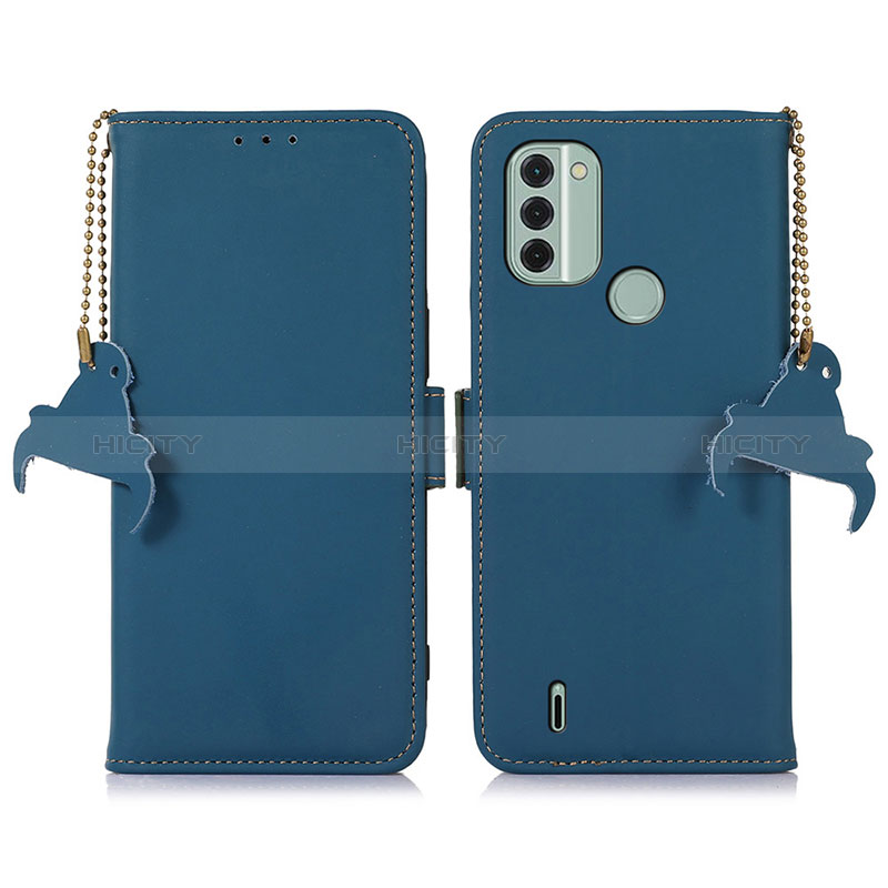 Coque Portefeuille Livre Cuir Etui Clapet A11D pour Nokia C31 Bleu Plus