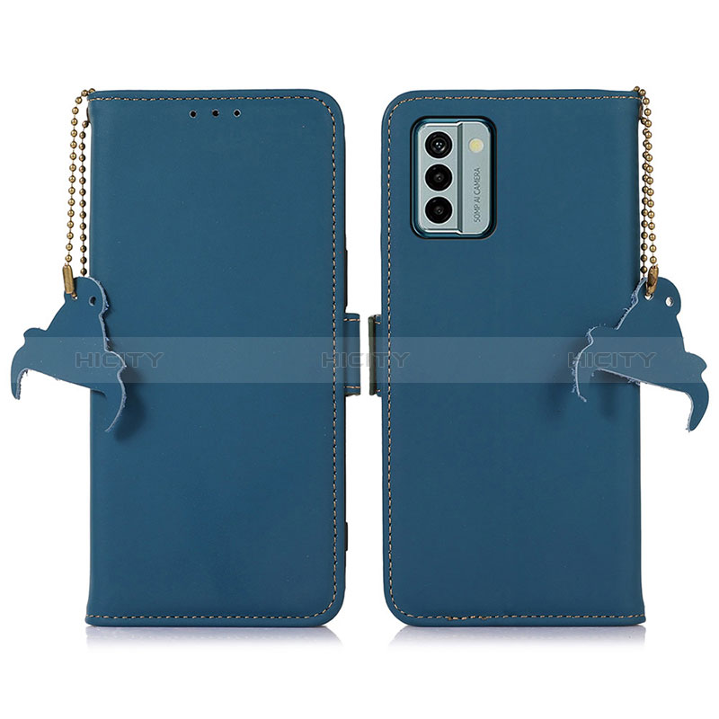 Coque Portefeuille Livre Cuir Etui Clapet A11D pour Nokia G22 Bleu Plus