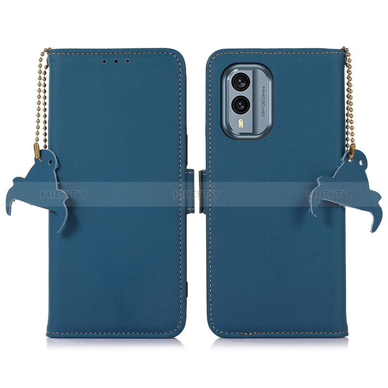 Coque Portefeuille Livre Cuir Etui Clapet A11D pour Nokia X30 5G Bleu Plus