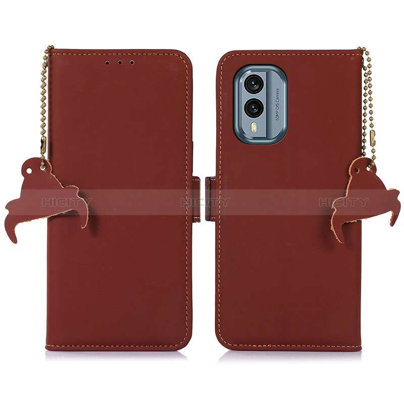 Coque Portefeuille Livre Cuir Etui Clapet A11D pour Nokia X30 5G Marron Plus