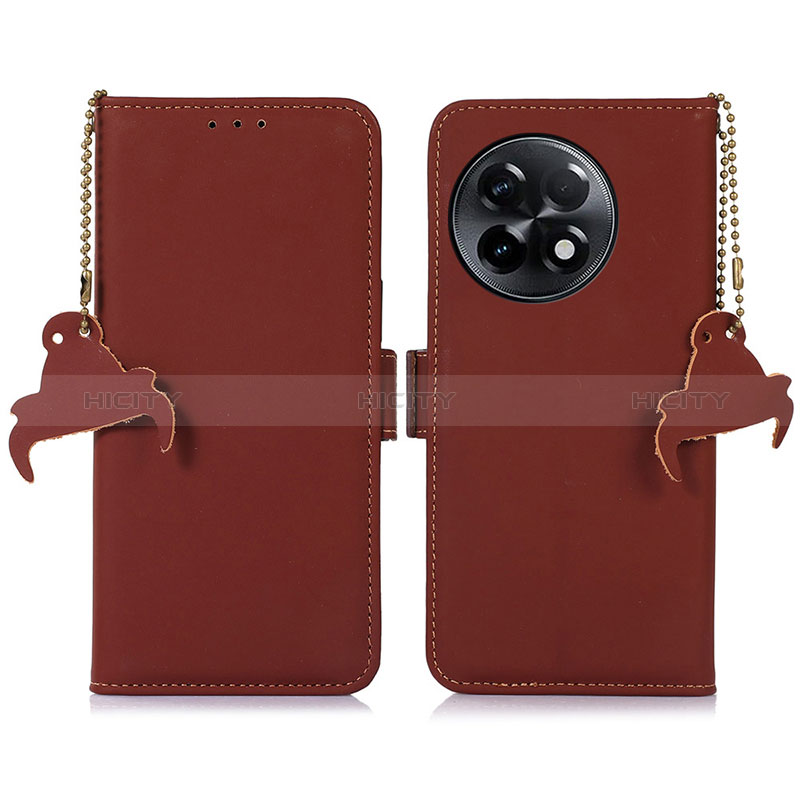 Coque Portefeuille Livre Cuir Etui Clapet A11D pour OnePlus 11R 5G Marron Plus