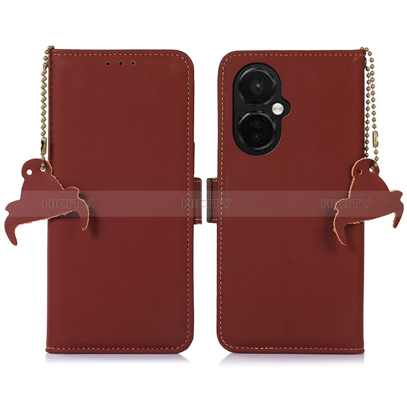 Coque Portefeuille Livre Cuir Etui Clapet A11D pour OnePlus Nord CE 3 5G Marron Plus