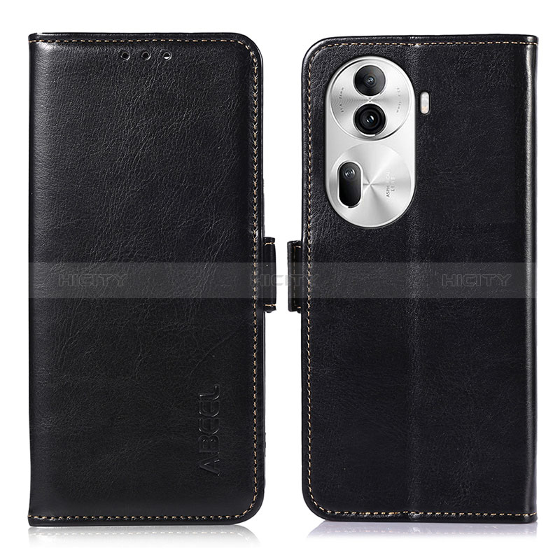 Coque Portefeuille Livre Cuir Etui Clapet A11D pour Oppo Reno11 Pro 5G Noir Plus