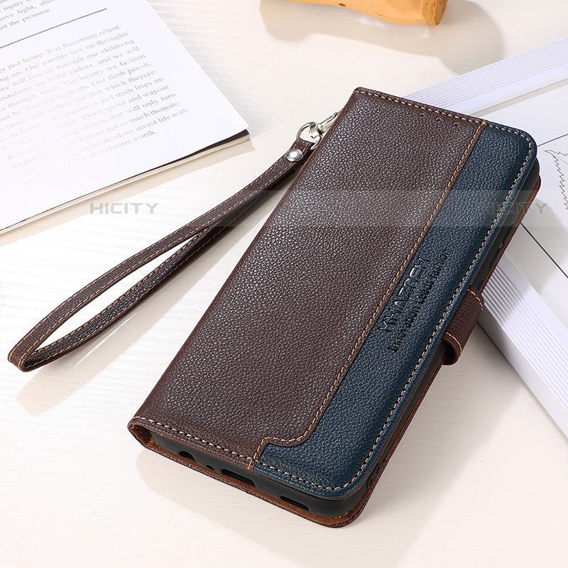 Coque Portefeuille Livre Cuir Etui Clapet A11D pour Samsung Galaxy S21 5G Marron Plus