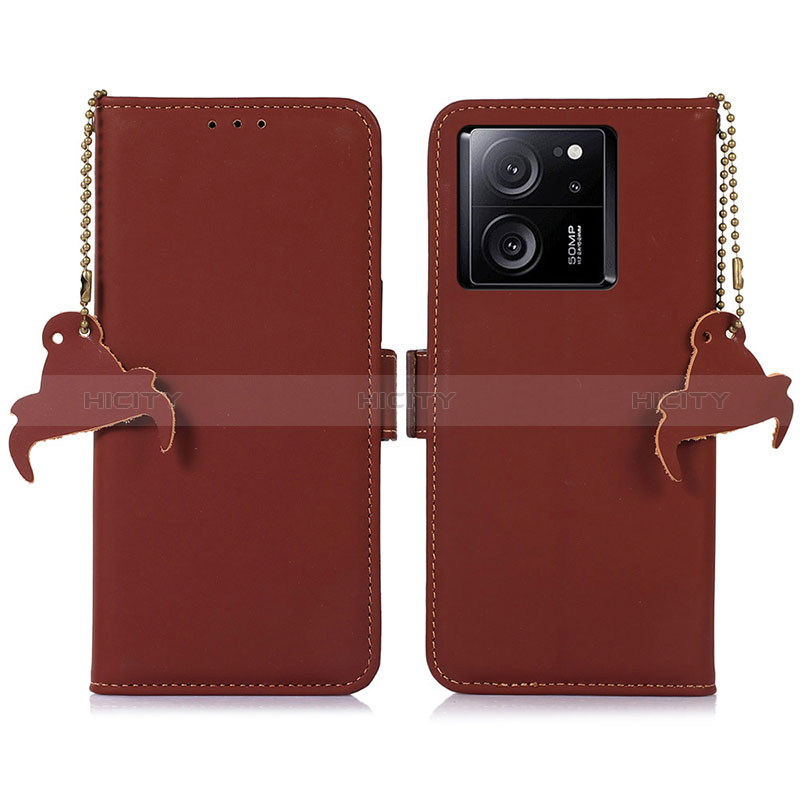 Coque Portefeuille Livre Cuir Etui Clapet A11D pour Xiaomi Mi 13T 5G Marron Plus