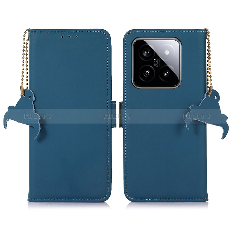 Coque Portefeuille Livre Cuir Etui Clapet A11D pour Xiaomi Mi 14 5G Bleu Plus