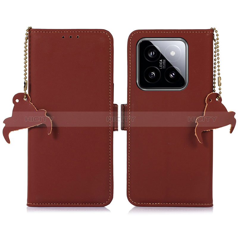 Coque Portefeuille Livre Cuir Etui Clapet A11D pour Xiaomi Mi 14 5G Marron Plus